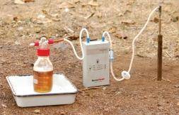 Experimental arrangements for soil gas measurement